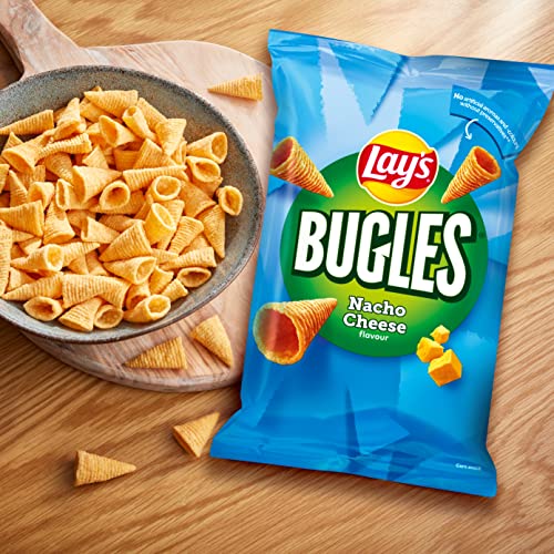 Bugles Snack | Bugles Crips | Lay's Bugles Nacho Cheese | 24 Bags | Bugles Chips | 25.39 Ounce Total Weight