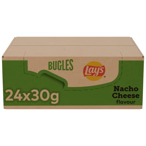 Bugles Snack | Bugles Crips | Lay's Bugles Nacho Cheese | 24 Bags | Bugles Chips | 25.39 Ounce Total Weight