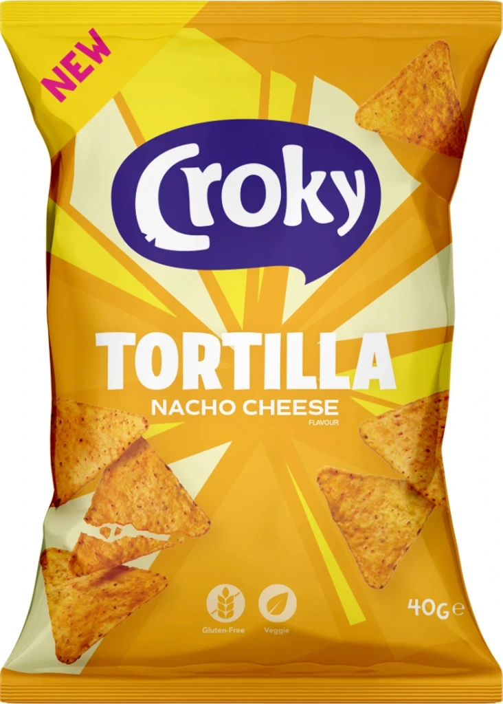 CROKY tortilla nacho cheese 20 X 40Gr