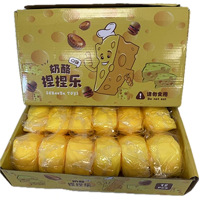 Squishy Toy Cheese Wedge 12PCs