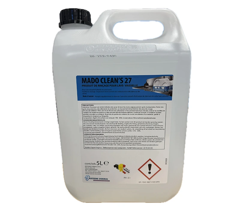 Mado 27 en 5L - Rinçage lave-vaisselle