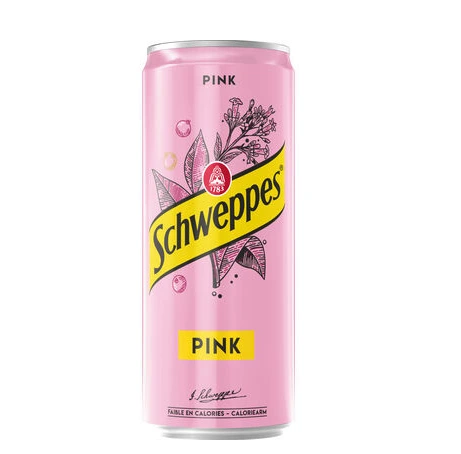 schweppes PINK TONIC SLEEK 33CL 24Pcs