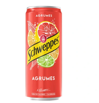 [100270] SCHWEPPES AGRUMES SLEEK 33CL 24Pcs