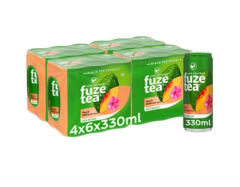 FUZE TEA BLACK TEA PEACH HIBISCUS SLEEK 33CL 24Pcs