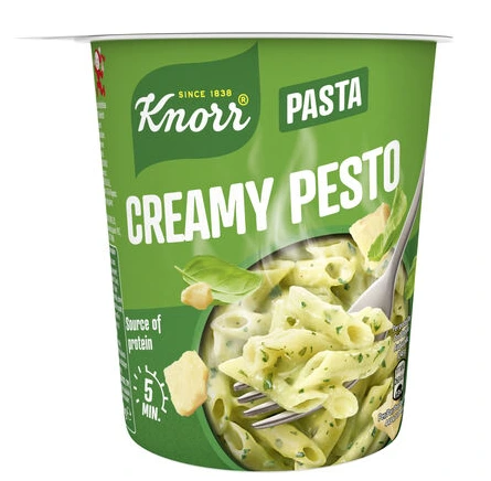 KNORR SNACK POT PATES CREAMY PESTO                         68GR X 8 Pcs