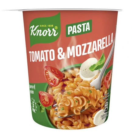 KNORR SNACK POT PASTA TOM MOZZA                63GR X 8Pcs