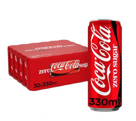 COCA COLA ZERO SLEEK CANS 33CL 30Pcs