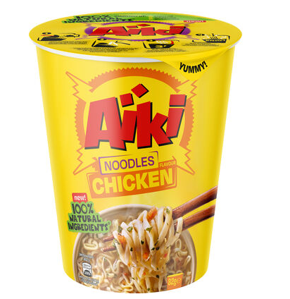 [100332] AIKI NOODLES CHICKEN  CUP 82GR 8Pcs