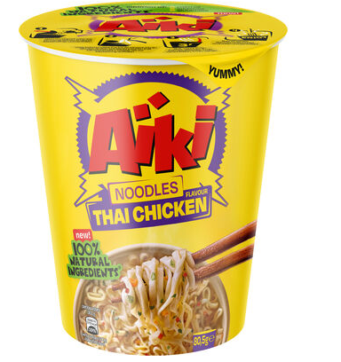 [100337] AIKI NOODLES THAI CHICKEN CUP 81GR 8Pcs