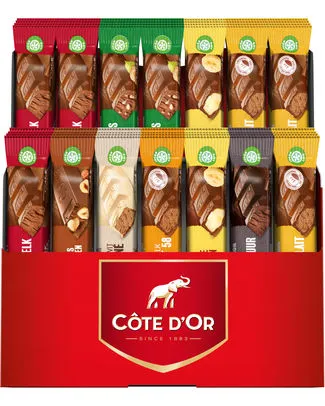 CHOCOLAT ASSORTIMENT COTE D OR BARRES 56pcs