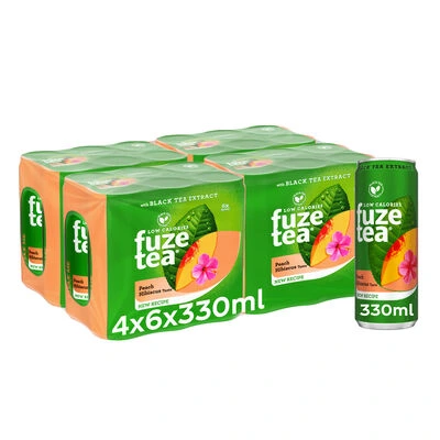 FUZE TEA BLACK TEA PEACH HIBISCUS 33CL 6PCS